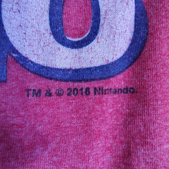 Super Mario Brothers Nintendo T-Shirt Size Medium Red Heathered Retro Casual 90s - Picture 6 of 11
